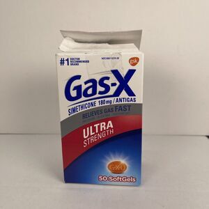Gas-X Ultra Strength SIMETHICONE 180mg 50-Soft Gels RELIEVES GAS FAST Exp:4/2025
